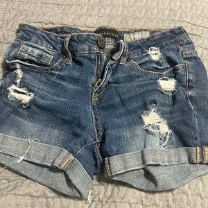 ripped jean shorts
